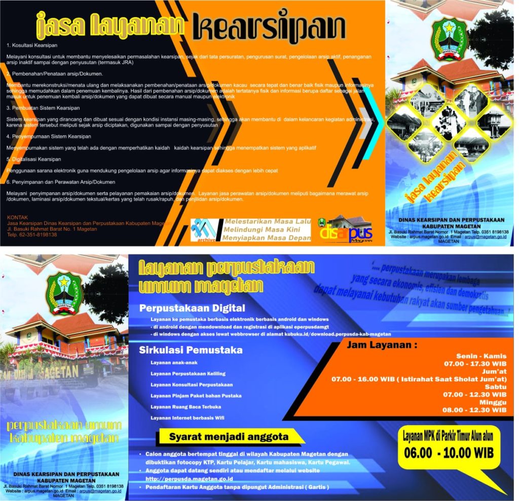 Leaflet Dinas Kearsipan dan Perpustakaan Kabupaten Magetan